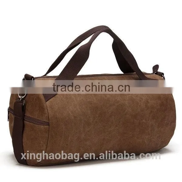 China cheap waterproof canvas duffle bag luggage wholesale leather bag