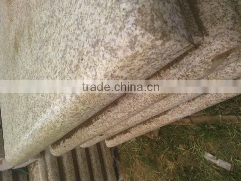 High quality yellow granite split curbstone on sale