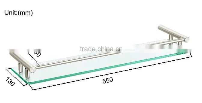 single toilet glass shelf
