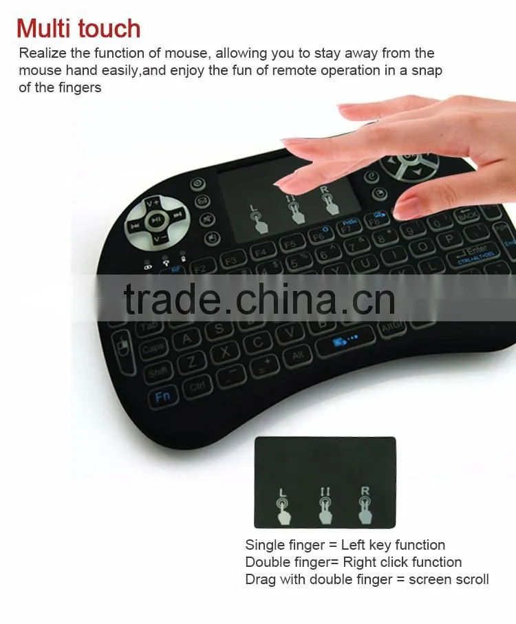 2.4g air mouse for android tv box, back light Wireless air mouse for m8s, Mini wireless keyboard Air mouse combo