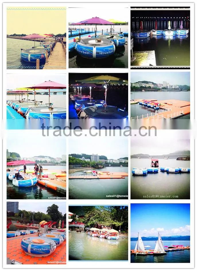 Fiberglass rowing boat with 7seats