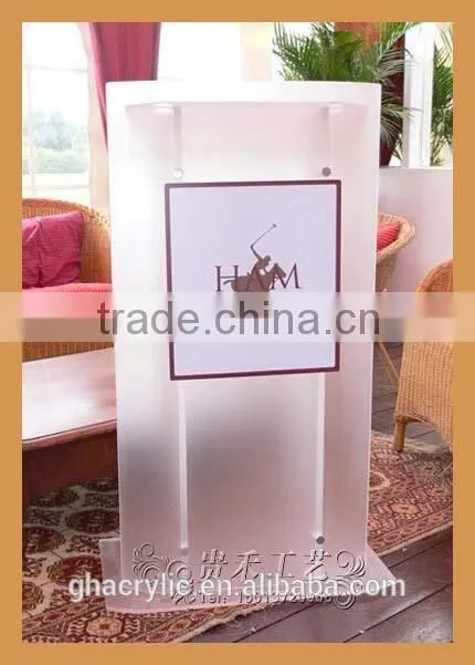 GH-YZ#040#6 clear acrylic white high glossy desk