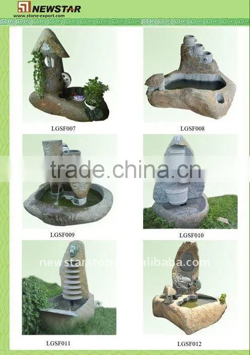 led stone garden lamp