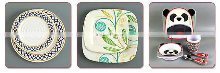 5 sections hotel use melamine snake plate/devided plate