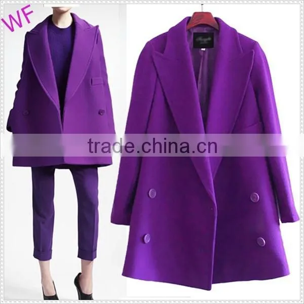 Women Latest Winter Casual Loose military wool coat