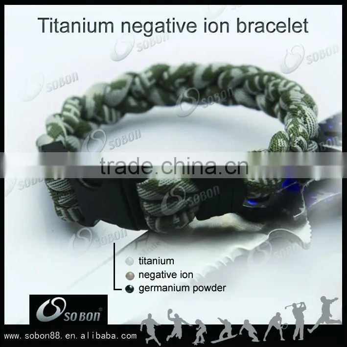 Fashinable Healthy Sport Fitness Titanium Braided Sports Bracelet