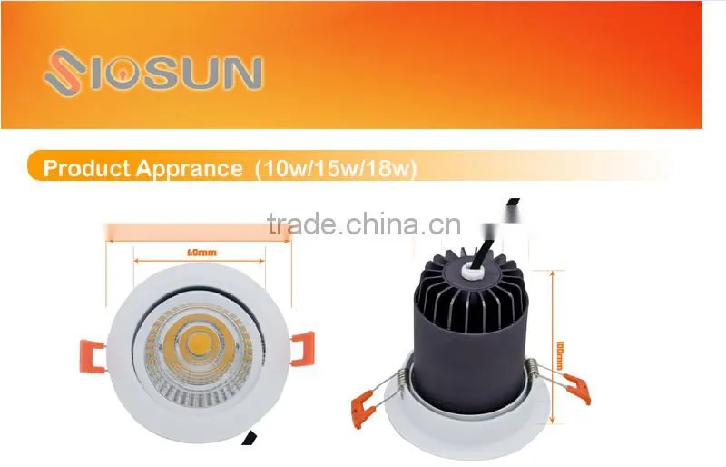 professional design indoor ceiling led down light 18W