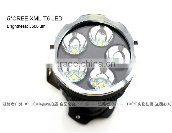 GOREAD Y4 black aluminum portable High bright 5*T6 50W LED rechargeable search products