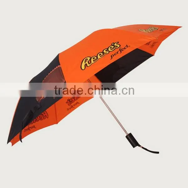 Advertising automatic 2 folding golf umbrella / 2 folding umbrella / umbrella folding