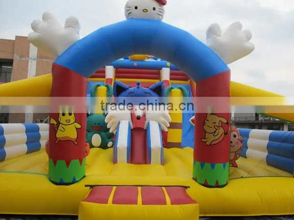cartoon fun city giant inflatable kids playground equipment for sale
