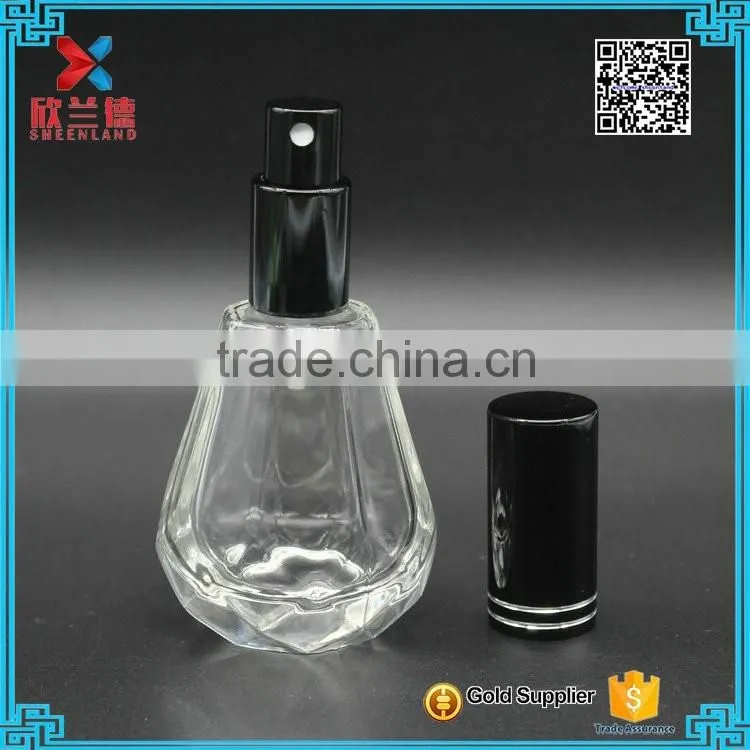 Exquisite woman glass cosmeitc bottle/60ml special design perfume bottle