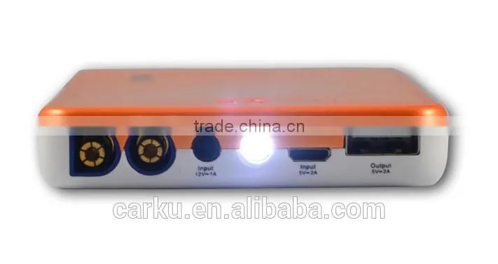 2016 12V 6000mAh The slim multi function min jump starter power bank