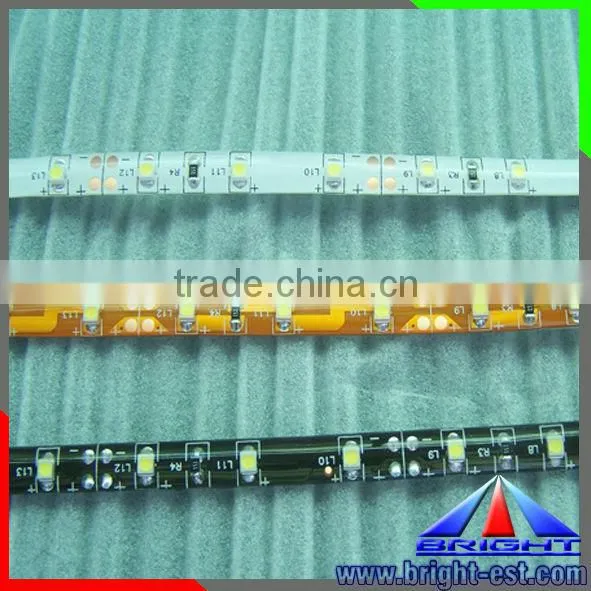 Black PCB led strip light 3528 led strip yellow color led light rope