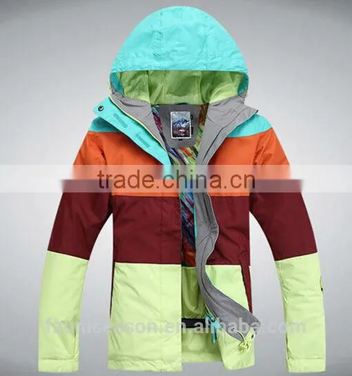 Colorful waterproof couple hoodie sport jacket