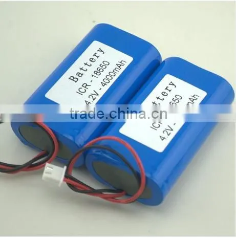 4400mAh to 5200mAh rechargeable lithium 4.2v battery pack