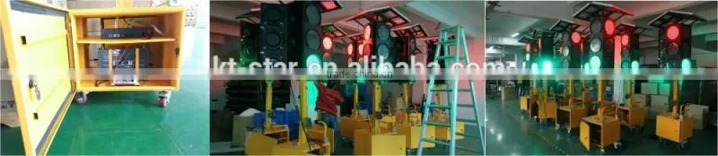 Wholesale kutuo 300mm solar powered portable led temporary traffic light with factory price