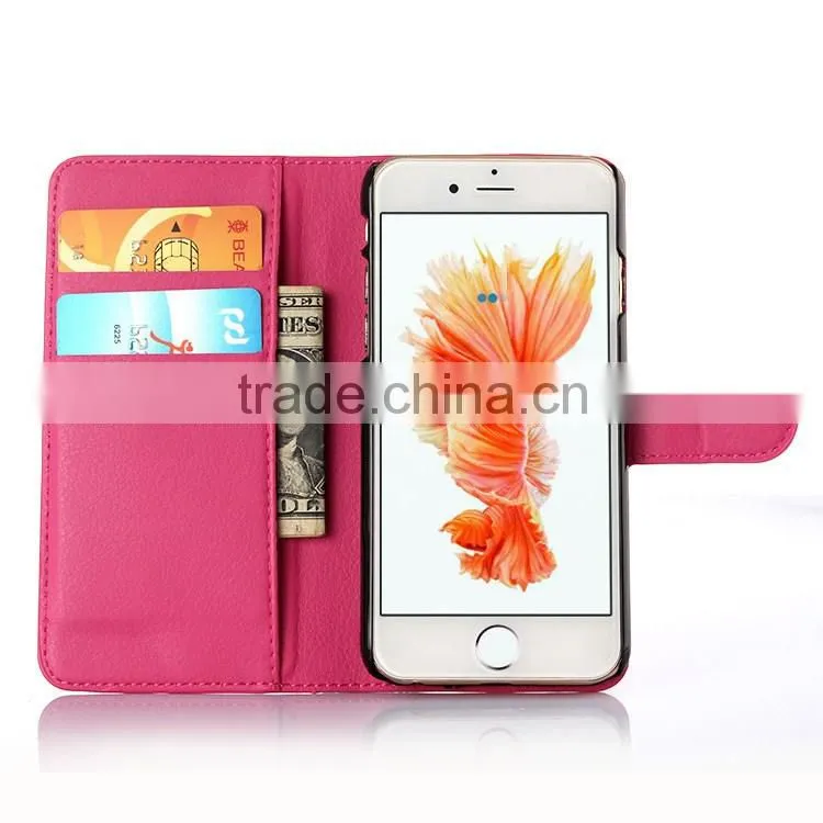 Luxury Crystal Classic Crystal Crazy Horse Grain Leather Case For Iphone 6s