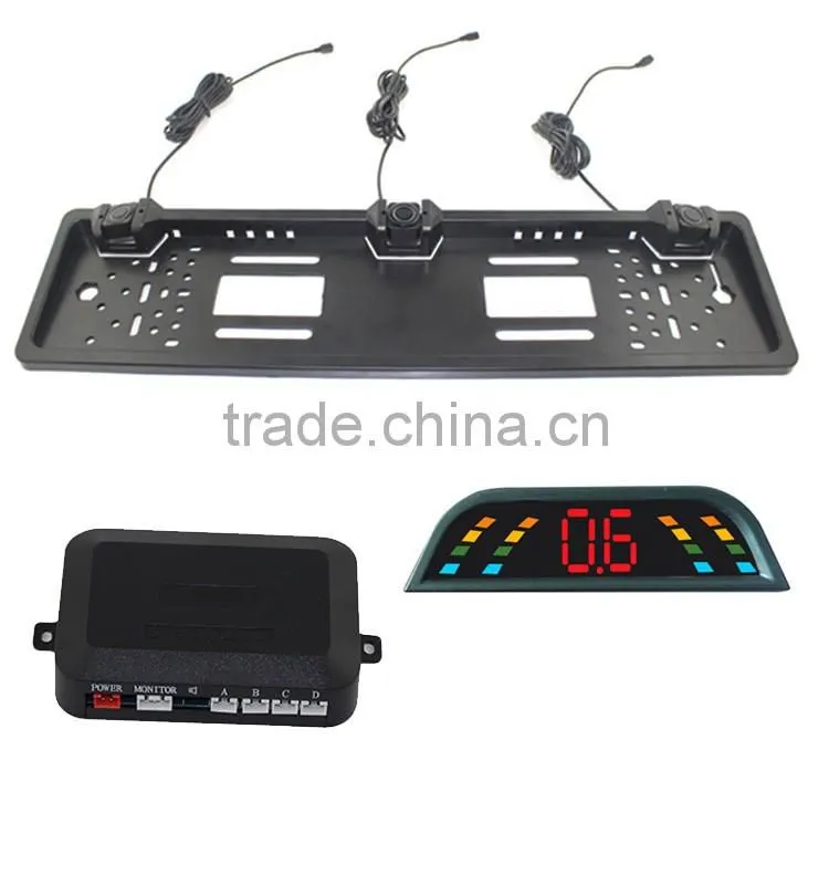 The European license plate frame with parking sensors,car parking sensor led display indicator