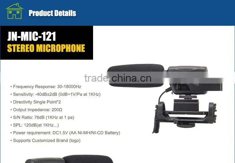 MIC-121 Professional Shotgun Microphone For Video Camera Made In China