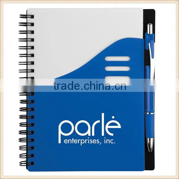 promotional spiral journal Note book with pen-HYXQ005