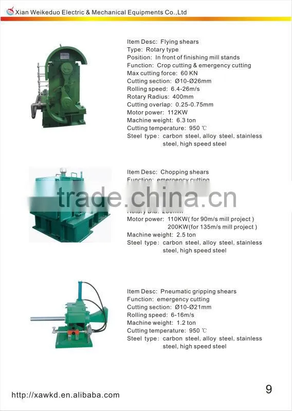 Hangji brand hot rolling mill type hot rolling mill for steel bar/rebar/wire rod production line