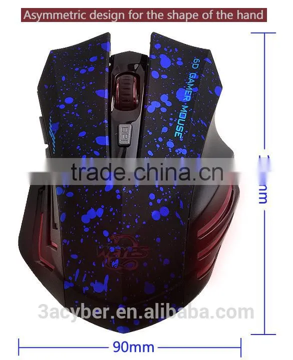 New 1600 DPI 6 Buttons 2.4Ghz Gaming Wireless Mouse For PC Laptop