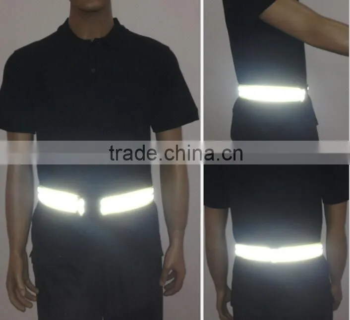 manufacturing glow In the dark safety running belt reflective glow safety product