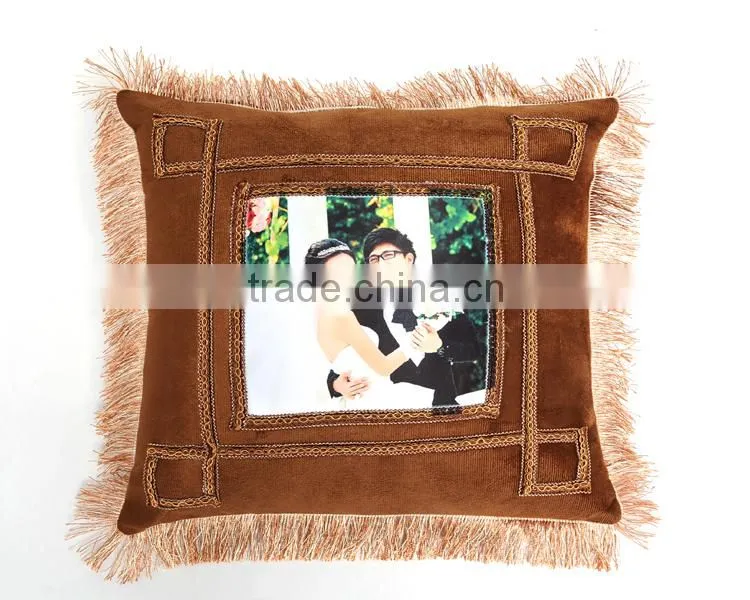 Square shape sublimation pillow with tassels