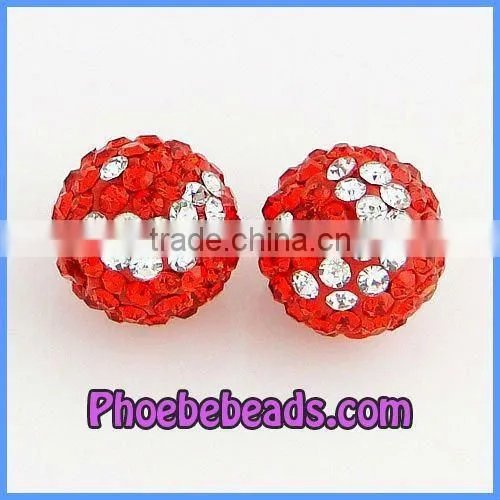 10mm Gold CZ Shamballa Crystal Beads Wholesale CPB-029