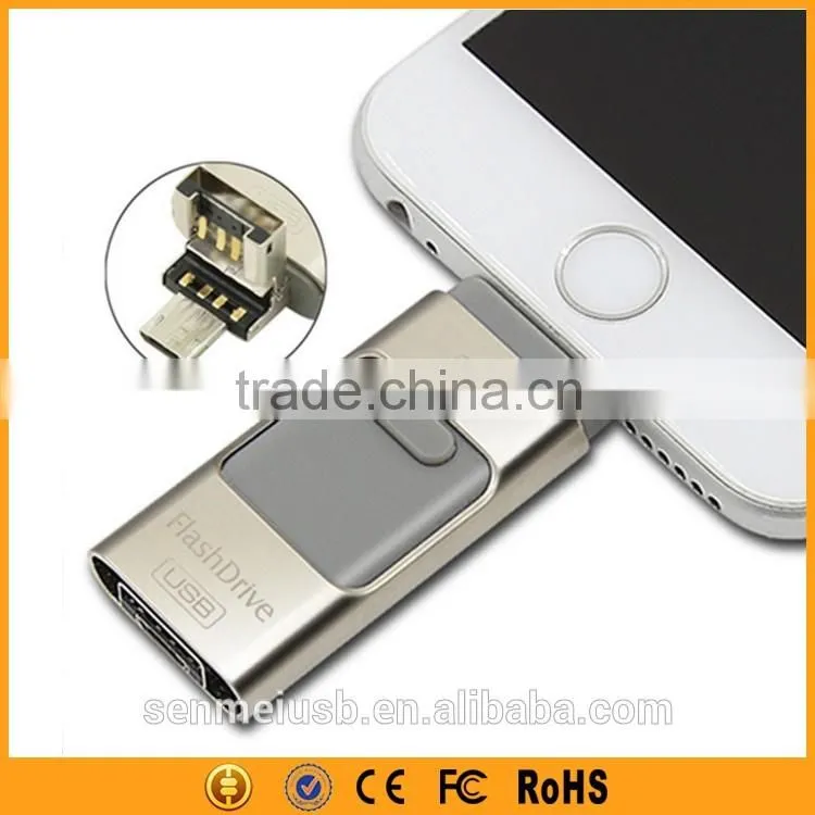 Retractable Flash Drive for iPhone iPad iPod