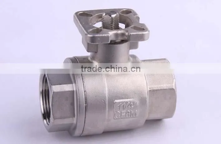 2pc Female Threaded Ball Valve with Mounted Pad