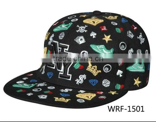 100% acrylic embroidery camouflage custom hip hop cap