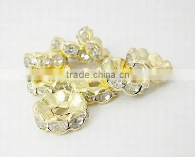 Iron Rhinestone Beads(RB-A008-8MM-G)