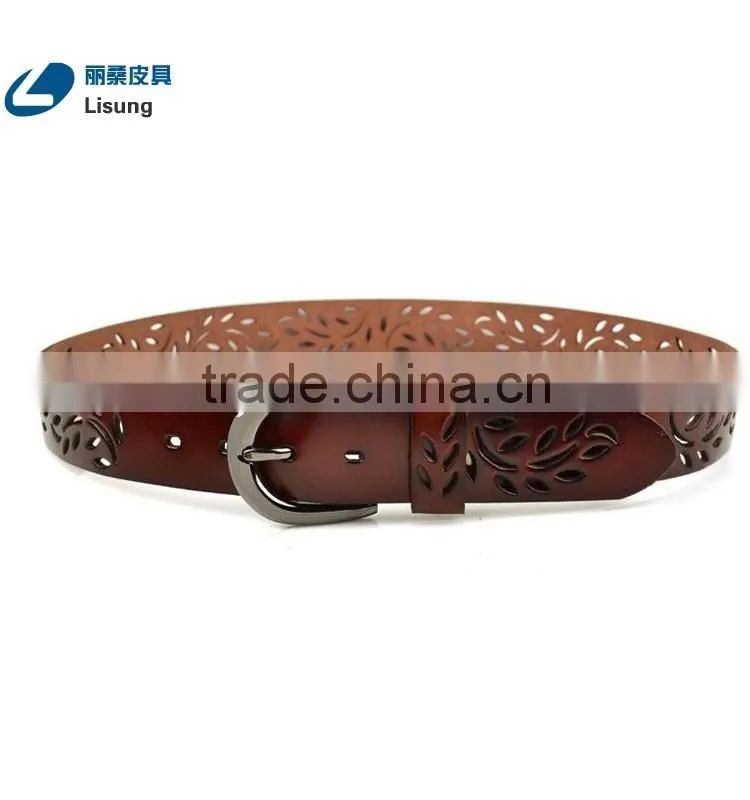Mens Strong Hollow Out Mexican Genuine Leather Belts