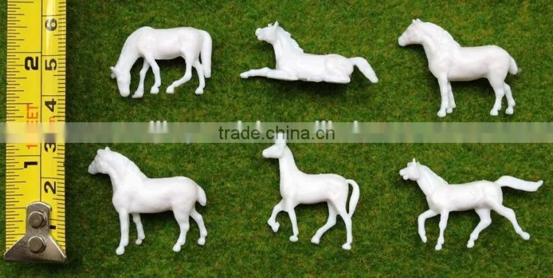 model figure, model animals, scale animals for Z scale, plastic building resin farm horse for 1/150