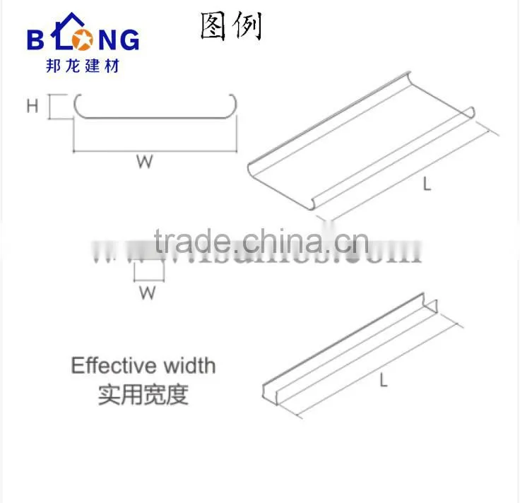 Aluminum windproof 85U-shaped strip metal ceiling