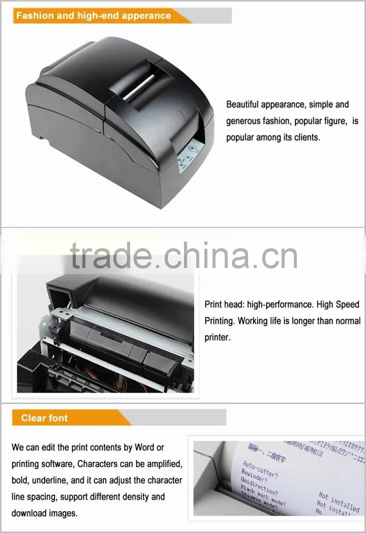 Impact Printer 9 pins 400 dot/line Dot density 4.5 line/sec Printing Speed IDMP001