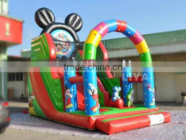 inflatable mickey slide with obstacle course