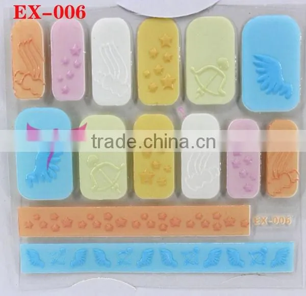 New nail knit foil sticker,2015 nail art sticker product