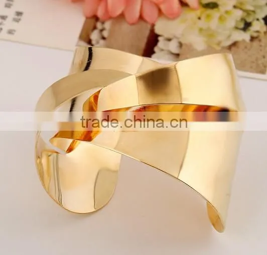 2016 New Metal Irregular geometric figure Cuff Open Bracelets for Women Jewelry