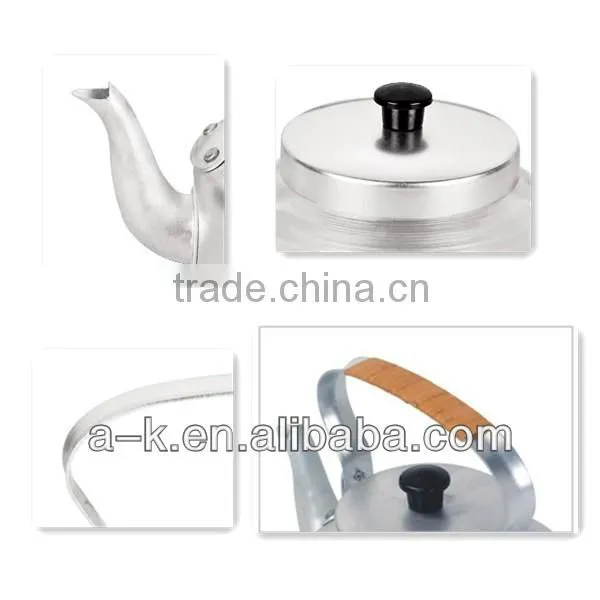 Single bottom wash white aluminum water kettle