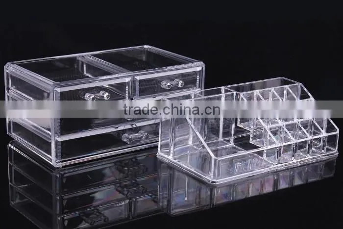 Hot sale acrylic jewelry & cosmetic storage display boxes