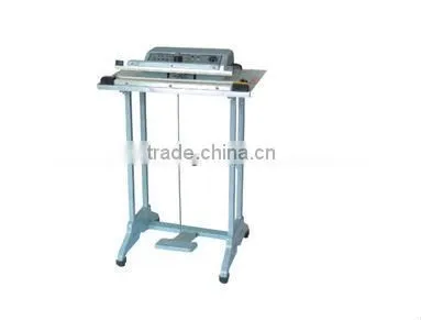vertical electronic foot impulse sealer with cutter