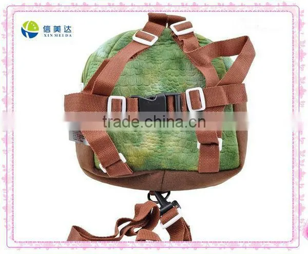 Funny plush animal shaped backpack with dinosaur