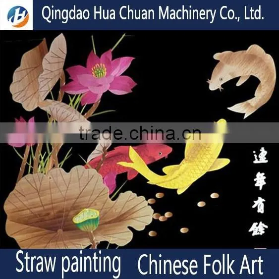 Chinese folk straw painting, straw painting