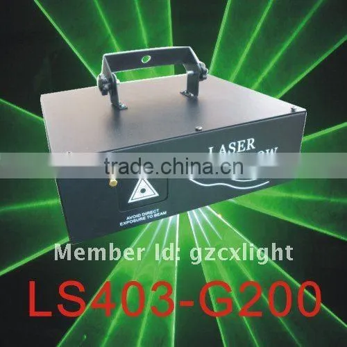 Single Green 200mW Animation writing Laser Light by Scanner