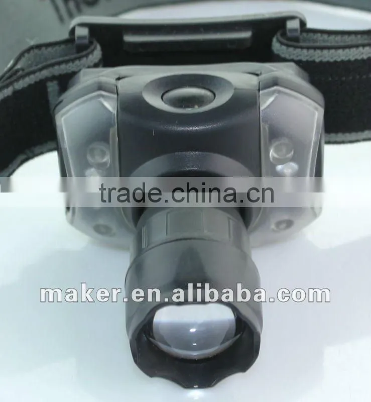 Adjustable 1W + 3 Red LED Headlamp