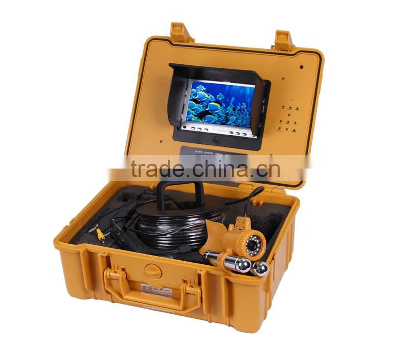 7" TFT LCD DVR Video Fish Finder System With HD CCD 650TVL Underwater Camera Cable 20M(66ft) Version Support 16GB SD Card