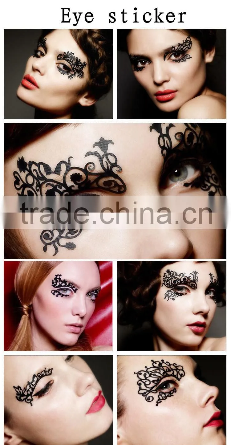 2016 New Design temporary eye tattoo sticker for party