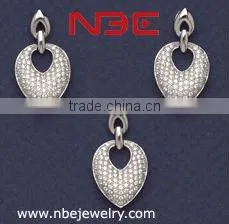 Micro pave setting 925 sterling silver jewelry